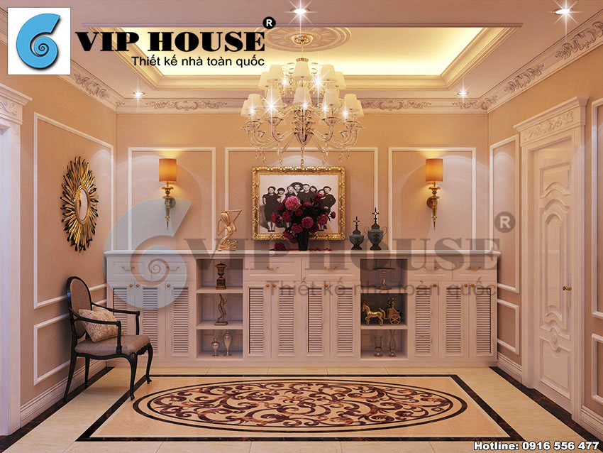 Thiết kế nội thất đẹp với hành lang ấn tượng